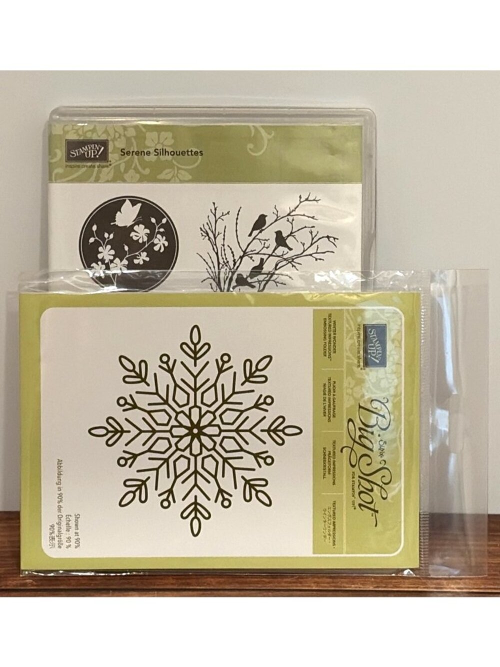 Stampin Up 127324 Serene Silhouettes Stamp Set & 144686 Winter Wonder Embossing